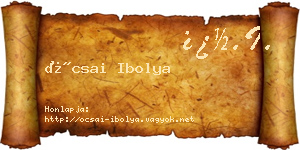 Ócsai Ibolya névjegykártya