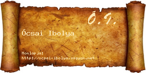 Ócsai Ibolya névjegykártya